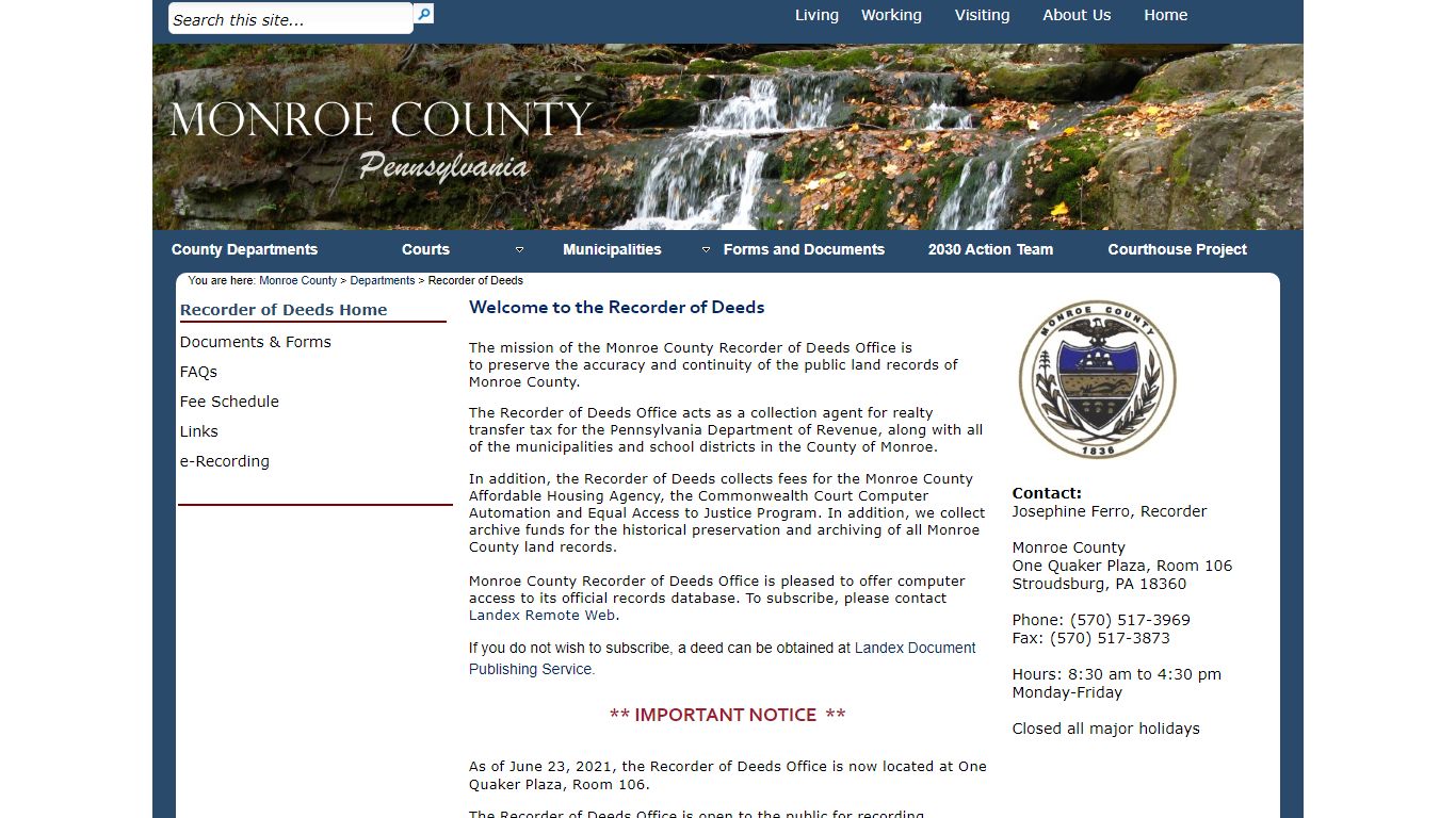 Recorder of Deeds - Monroe County, Pennsylvania